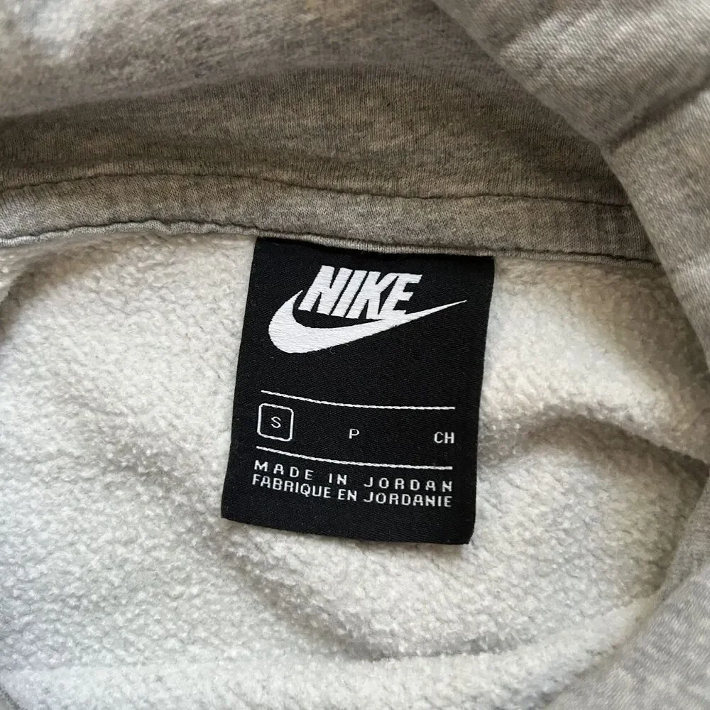 Nike Hoodie Mens Small Gray Club Fleece Pullover Swoosh Logo Kangaroo BV2654-063 - Picture 7 of 8
